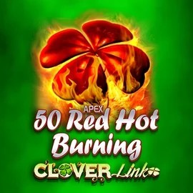 50 Red Hot Burning Clover Links slot logo by Novomatic at Spellwin Casino