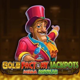 Official Jackpots logo: Gold Factory Jackpots Mega Moolah by Aurum Signature Studios at Spellwin Casino