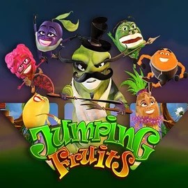 Jumping Fruits slot logo by Wazdan at Spellwin Casino