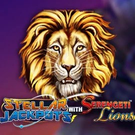 Stellar Jackpots with Serengeti Lions online game logo by Lightning Box Game on spellwins.com.pl